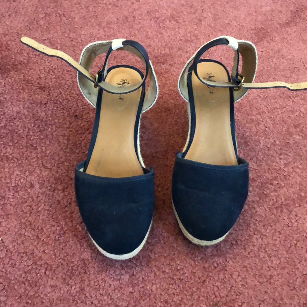 Navy blue espadrilles size 8.5w
